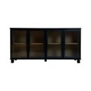 Ver imagem 4 de Aparador Buffet Moderno 4 Portas de Vidro 158cm Ditália