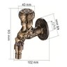Torneira Parede Dragão Bronze Artístico 1/4 de Volta Jardim - 10