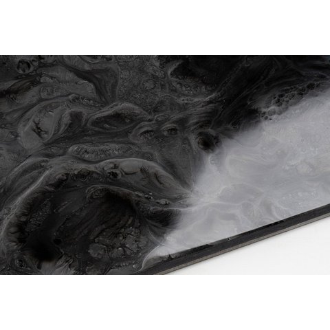 Kit Mármore Líquido Cinza Cetim / Preto Jato Ag Resinas Ag Kit Bancada Ag
