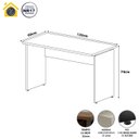 Ver imagem 3 de Mesa Retangular Escritório 120cm X 60cm Pé Painel F5 Office Cor:cinza Sagrado com Preto