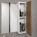 Ver imagem 3 de Gabinete para Banheiro 50cm Málaga Branco/carvalho com Lavatório e Armário Móveis Bosi