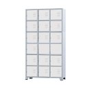 Ver imagem 1 de Armário Roupeiro De Aço 18 Portas Para Vestiário Academia Locker Branco