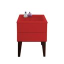 Ver imagem 3 de Mesa de Cabeceira Penteadeira Mesa Lateral de Apoio Vermelho Laca