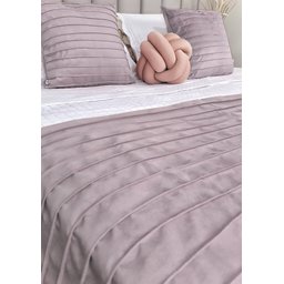 Peseira Drapeada Line Dupla Face em Veludo Cama Casal Cor:rosa Quartzo - 1