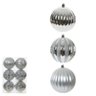 Kit 6 Bola Decorada Natal (prata) 10cm - 1