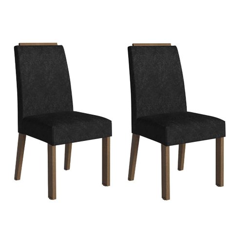Kit 2 Cadeiras de Jantar 4255 com Espaldar Rustic/oxford Madesa
