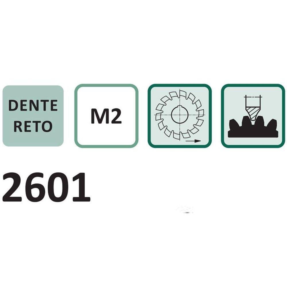 Fresa Módulo - M 1,25 Nº 7 - para 55 a 134 Dentes - Perfil Constante, Dente Reto, Din 3972- Aço - 6