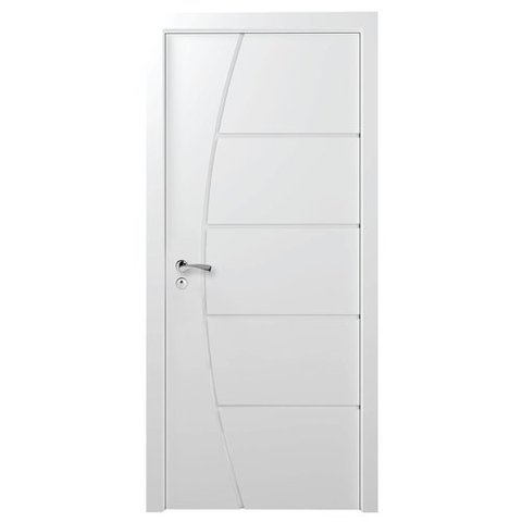 Kit Porta Frisada Desmontada Batente 16cm Guarnição 210x82cm Branca Cosmade