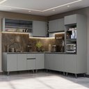 Ver imagem 1 de Armário De Cozinha Completa 445cm Cinza Nice 01 Cinza