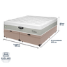 Cama Box Baú Bege e Colchão King Massageant Unique - 3