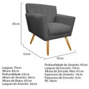 Ver imagem 5 de Kit Diva Recamier Vanessa 160cm Lado Esquerdo e 02 Poltronas Laura Suede - Doce Sonho Móveis RECAMIE