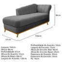 Ver imagem 4 de Kit Diva Recamier Vanessa 160cm Lado Esquerdo e 02 Poltronas Laura Suede - Doce Sonho Móveis RECAMIE