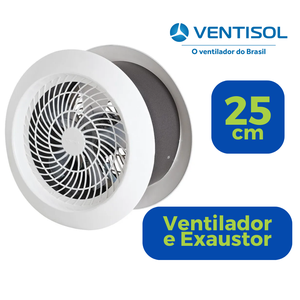 Ventilador Exaustor 25cm 127v Cozinha Banheiro Ventisol