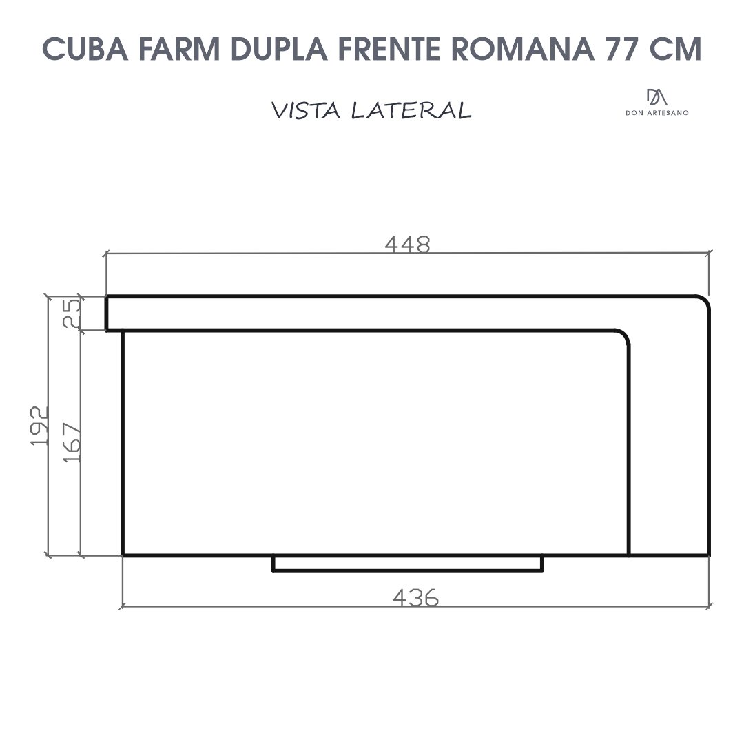 Cuba Dupla Cozinha Farm Sink Frente Romana 77 cm Fazenda - 7