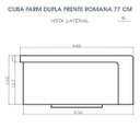 Ver imagem 7 de Cuba Dupla Cozinha Farm Sink Romana 77 Cm Estilo Fazenda Avental