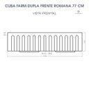 Ver mais imagens de Cuba Dupla Cozinha Farm Sink Romana 77 Cm Estilo Fazenda Avental