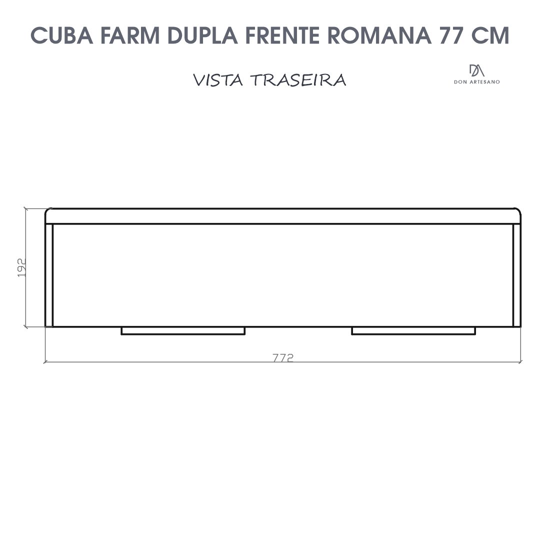 Cuba Dupla Cozinha Farm Sink Frente Romana 77 cm Fazenda - 9