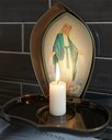 Ver imagem 3 de Porta Vela de Metal Nossa Senhora das Graças Luz Divina Armazém Católico 31201GRAÇAS