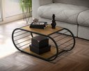 Ver imagem 4 de Mesa de Centro Kappesberg Industrial Li039 Cor Freijó/preto