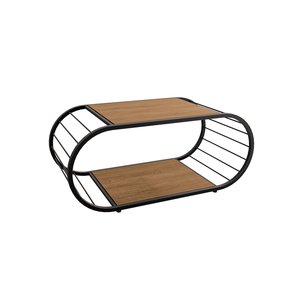 Mesa de Centro Kappesberg Industrial Li039 Cor Freijó/preto