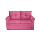 Ver imagem 1 de Sofá Pequeno 02 Lugares 150cm Mobi Suede Rosa Herrero