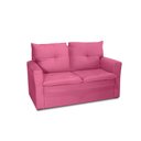 Ver imagem 4 de Sofá Pequeno 02 Lugares 150cm Mobi Suede Rosa Herrero
