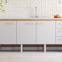 Ver imagem 2 de Gabinete Madeira Ibis 1,94 Metros Jequitibá Nude para Pia 2,00 Metros - P103639 - Cozimax