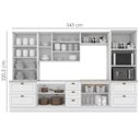 Ver imagem 3 de Cozinha Modulada 7 Pecas 343 Cm Ce172 Americana Branco Calcare Henn