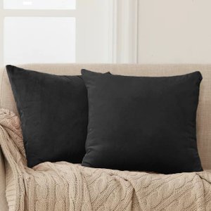 Almofada Suede Animalle 40x40cm Preta FASTLAR Capa de Almofada Suede Capa com enchimento