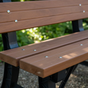 Ver imagem 5 de Banco Resistente em Madeira Plástica com Encosto 150cm Ipê