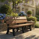 Ver imagem 2 de Banco Resistente em Madeira Plástica com Encosto 150cm Ipê