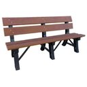 Ver imagem 6 de Banco Resistente em Madeira Plástica com Encosto 150cm Ipê