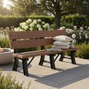 Ver imagem 3 de Banco Resistente em Madeira Plástica com Encosto 150cm Ipê