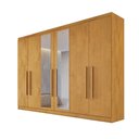 Ver imagem 2 de Guarda-roupa Casal Oslo 6 Portas 6 Gavetas 100% Mdf com Espelho Peroba - Mademarques
