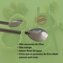 Ver imagem 5 de Bomba de Chimarrão Mil Furos 25cm Inox Anel Sextavado com Rosca Bojo Banho de Ouro Escovinha