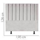 Ver imagem 3 de Cabeceira Cama Box King Estofada Carla 195cm Suede:cinza Claro