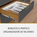 Ver imagem 2 de Cozinha 08 Pçs Nesher Imperatriz Gourmet 100 Mdf Freijó Com Grafite