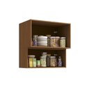 Ver imagem 3 de Armário Cozinha Modulado Vibra T647 C/ 3 Portas (1 C/ Vidro) 80cm Canela/grafite Lacca Kappesberg