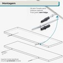 Ver imagem 4 de Kit 2 Prateleiras Multiuso Suporte Invisível 60cm MDF Branco
