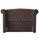 Ver imagem 1 de Cabeceira Cama Box Casal Queen Size Adelle 160cm Com Frame Veludo Marrom - Desk Design
