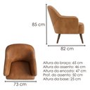 Ver imagem 3 de Poltrona Decorativa Naomi Pes Madeira Courino Tcs 727 Moll