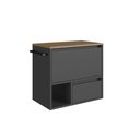 Ver imagem 4 de Gabinete para Banheiro Suspenso 1 Porta 1 Gaveta com Nicho e Toalheiro 60cm Mel/Grafite - Prodecor