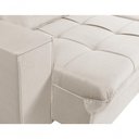 Ver imagem 4 de Sofá Cancún 2,90 3 Lugares Império Estofados Veludo Veludo Marfim 162