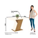 Ver imagem 3 de Conjunto Sala de Jantar Mesa 120cm 4 Cadeiras Évelin Espresso Móveis Bege/Nature/Off White
