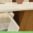 Ver mais imagens de Conjunto Sala de Jantar Mesa 120cm 4 Cadeiras Évelin Espresso Móveis Bege/Nature/Off White