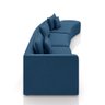 Sofá Curvo Decorativo Kimiko 427cm 5 Lugares Sala de Estar com Chaise Veludo Azul Petróleo G52 - Gra - 6