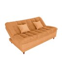Ver imagem 3 de Sofá Cama Dora 2 Lugares para Sala de Visitas:bouclé Mostarda