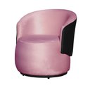 Ver imagem 2 de Poltrona Organica Beatriz Veludo Rosa Chiclete C/ Composê Corano Preto - Lm Decor