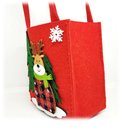 Ver imagem 5 de Kit 2 Sacolas com Alça Feltro Decorado Natal Papai Noel e Rena 30cm - Master Christmas