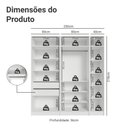 Ver imagem 3 de Guarda-roupa Modulado 200 Cm 5 Portas 2 Gavetas Branco Neo Madesa 02